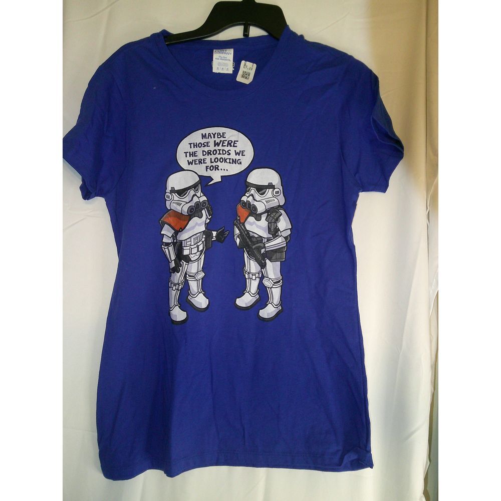 Port & Company Star Wars Stormtrooper Graphic‎ T-Shirt Funny Quote Blue
